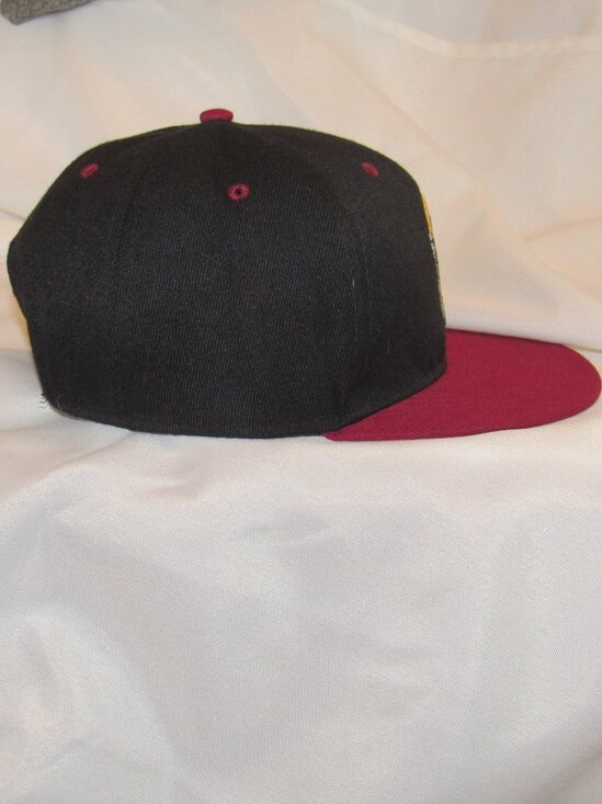 Washington Redskins Black/Scarlett Snap-Back Cap OS Vintage Cotton Blend EUC - Picture 5 of 6